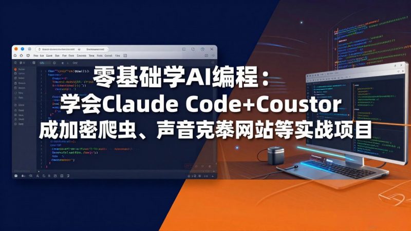 零基础学AI编程：学会Claude Code+Cursor完成加密爬虫、声音克隆网站等实战项目-玻哥网络技术工作室