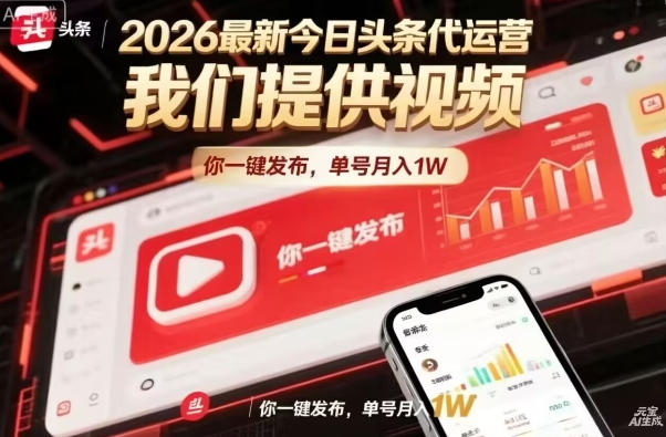 今日头条躺賺模式，你9我1，操作简单，一键发布，单机日入数百，长期合作【揭秘】-玻哥网络技术工作室