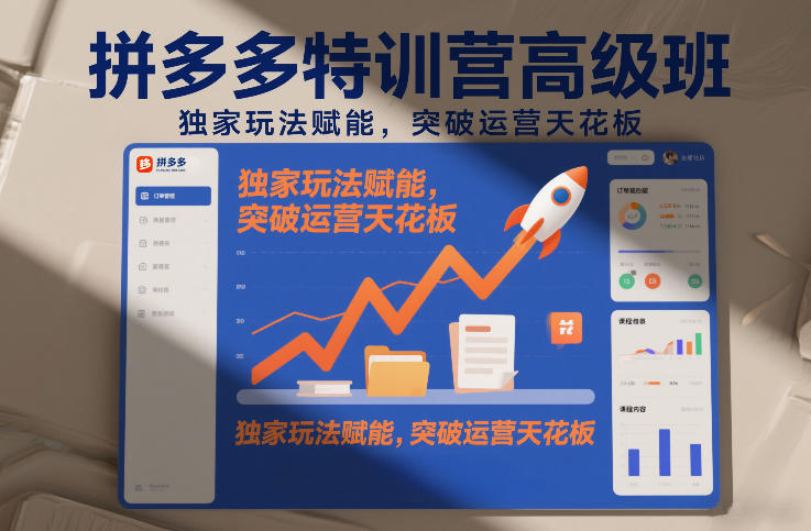 拼多多特训营高阶班，独家玩法赋能，突破运营天花板(更新26年4月10日)-玻哥网络技术工作室