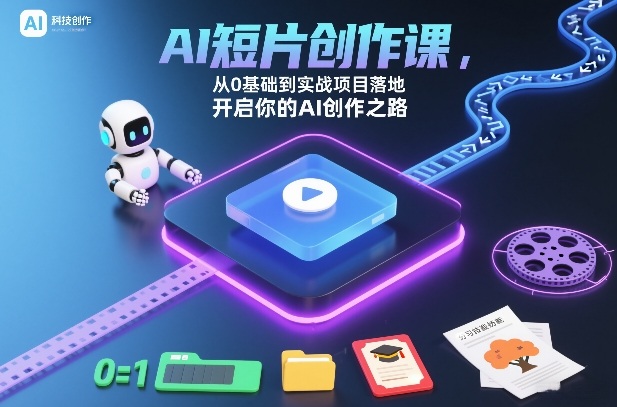 AI短片创作课，从0基础到实战项目落地，开启你的AI创作之路(更新0411)-玻哥网络技术工作室