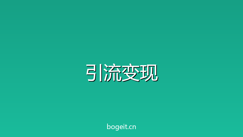 引流变现完整攻略:8个最有效的引流方法,让客户主动找上门-玻哥网络技术工作室