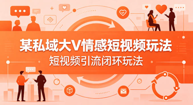某私域大V情感短视频玩法，短视频引流闭环玩法-玻哥网络技术工作室