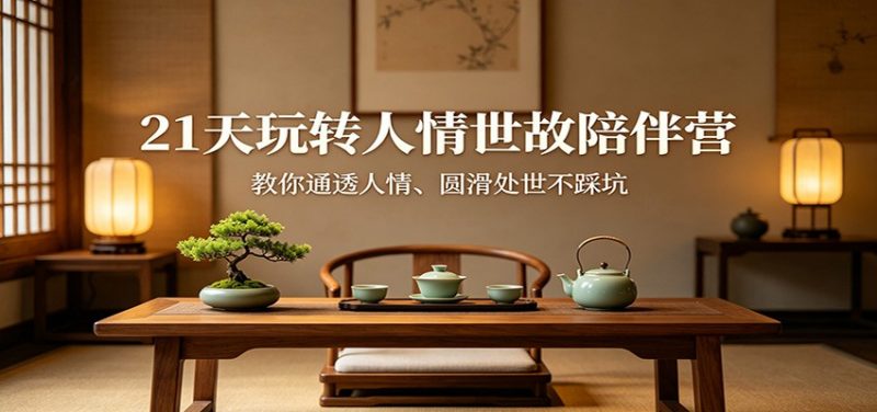 21天玩转人情世故陪伴营：教你通透人情、圆滑处世不踩坑-玻哥网络技术工作室