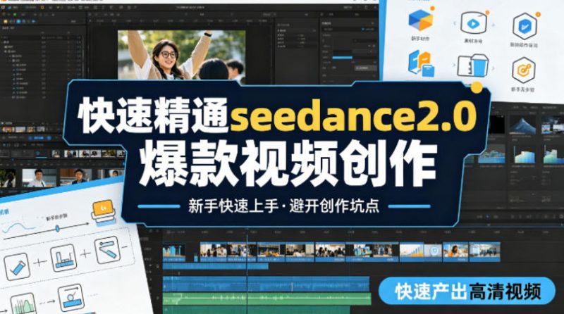 快速精通seedance2.0爆款视频创作，快速产出高清视频，避开大量创作坑点，新手也能快速上手-玻哥网络技术工作室
