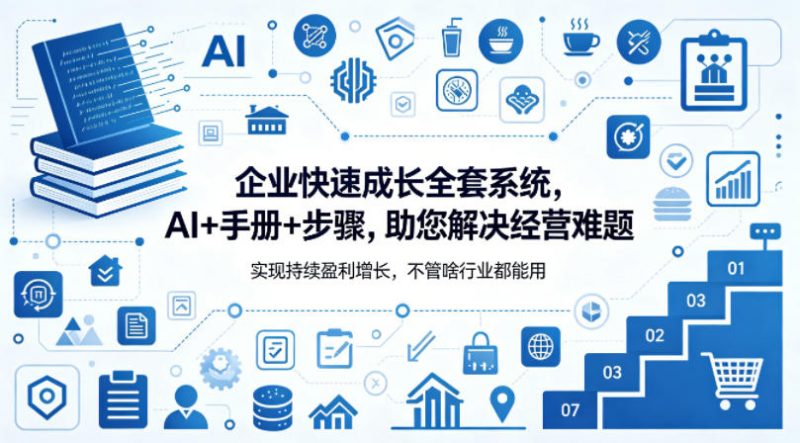 企业快速成长全套系统，AI+手册+步骤，助您解决经营难题，实现持续盈利增长，不管啥行业都能用-玻哥网络技术工作室
