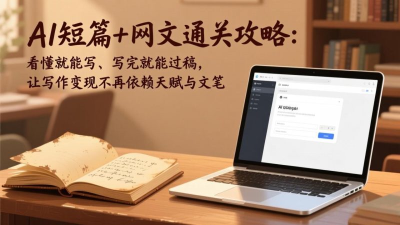 AI短篇+网文通关攻略-更新4月：看懂就能写、写完就能过稿，让写作变现不再依赖天赋与文笔-玻哥网络技术工作室