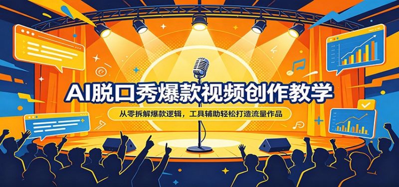 AI脱口秀爆款视频创作教学：从零拆解爆款逻辑，工具辅助轻松打造流量作品-玻哥网络技术工作室