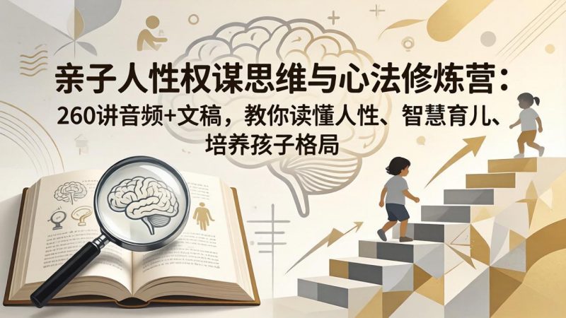 亲子人性权谋思维与心法修炼营：260讲音频+文稿，教你读懂人性、智慧育儿、培养孩子格局-玻哥网络技术工作室