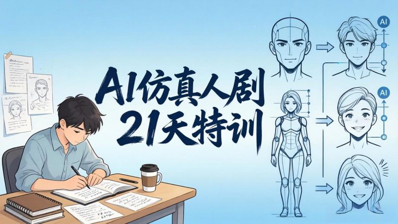 AI仿真人剧21天特训-更新：从剧本到成片全流程实战，掌握角色一致性与变现方法-玻哥网络技术工作室