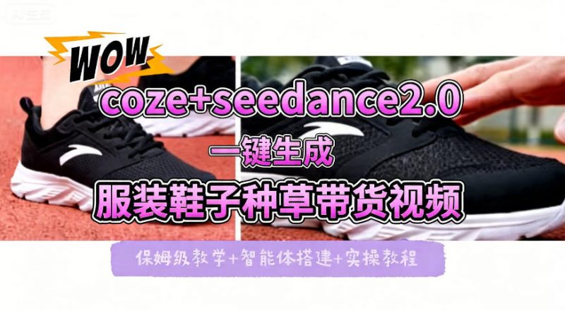 coze+即梦seedance2.0一键生成服装鞋子带货种草视频！全流程保姆级教学-玻哥网络技术工作室