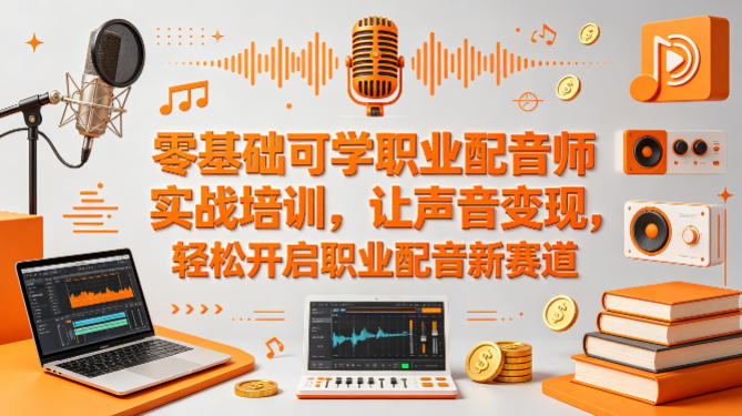 零基础可学职业配音师实战培训，让声音变现，轻松开启职业配音新赛道-玻哥网络技术工作室