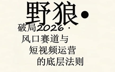 野狼团队·多平台实操运营课，覆盖AI口播、服装、好物、漫剪等热门玩法(更新4月)-玻哥网络技术工作室