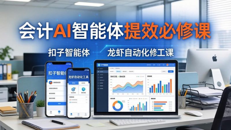 财务会计AI智能体提效必修课：扣子智能体+龙虾自动化+报表分析，一站式提升财务工作效率-玻哥网络技术工作室