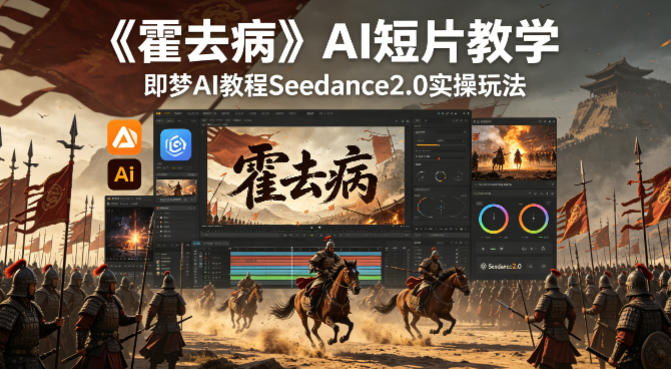 《霍去病》AI短片教学，即梦AI教程Seedance2.0实操玩法-玻哥网络技术工作室