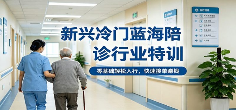 新兴冷门蓝海陪诊行业特训，零基础轻松入行，快速接单赚钱-玻哥网络技术工作室