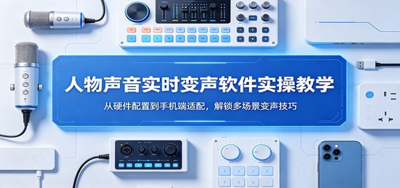 人物声音实时变声软件实操教学：从硬件配置到手机端适配，解锁多场景变声技巧-玻哥网络技术工作室