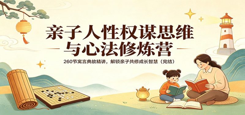 亲子人性权谋思维与心法修炼营：260节寓言典故精讲，解锁亲子共修成长智慧(完结)-玻哥网络技术工作室