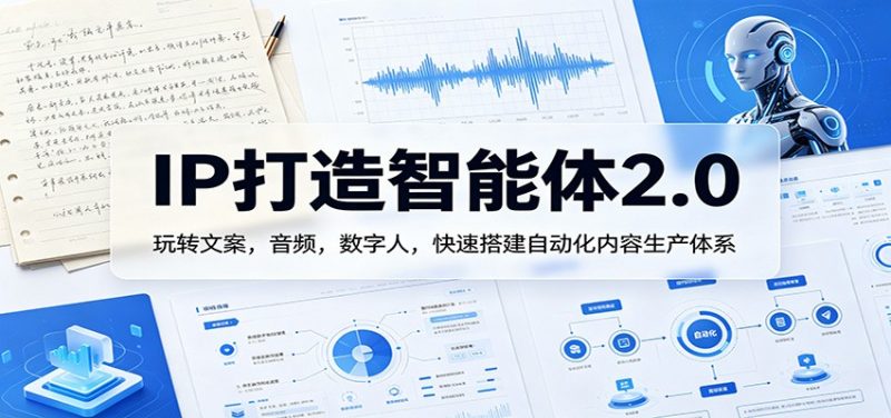 IP打造智能体2.0：玩转文案，音频，数字人，快速搭建自动化内容生产体系-玻哥网络技术工作室