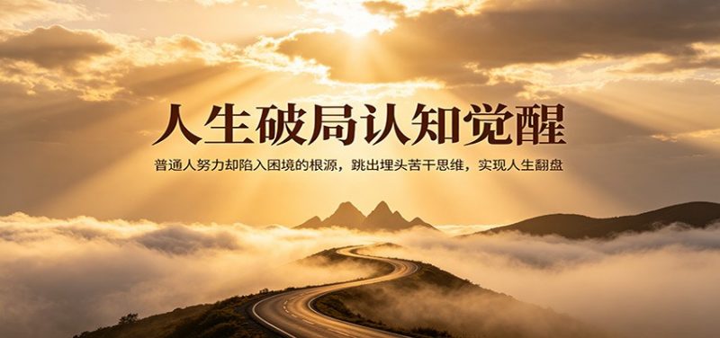 人生破局认知觉醒，普通人努力却陷入困境的根源，跳出埋头苦干思维，实现人生翻盘-玻哥网络技术工作室