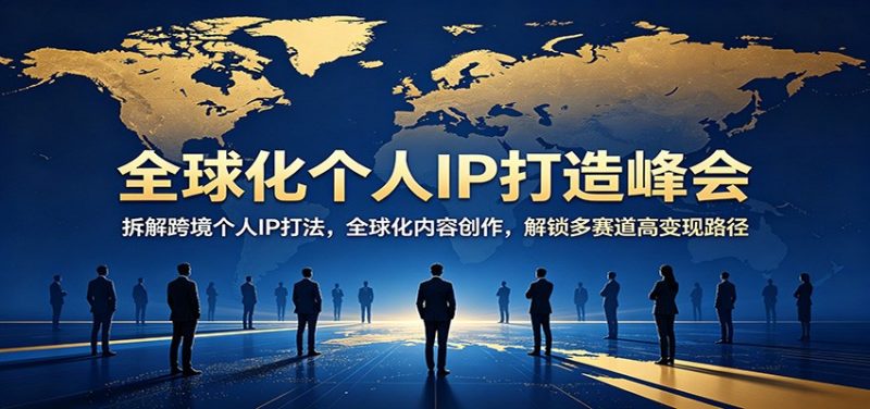 全球化个人IP打造峰会：拆解跨境个人IP打法，全球化内容创作，解锁多赛道高变现路径-玻哥网络技术工作室