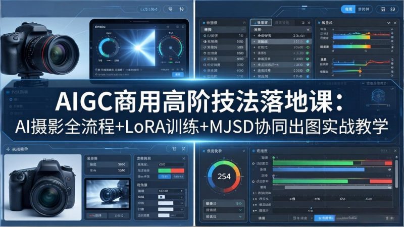 AIGC商用高阶技法落地课：AI摄影全流程+LoRA训练+MJSD协同出图实战教学-玻哥网络技术工作室