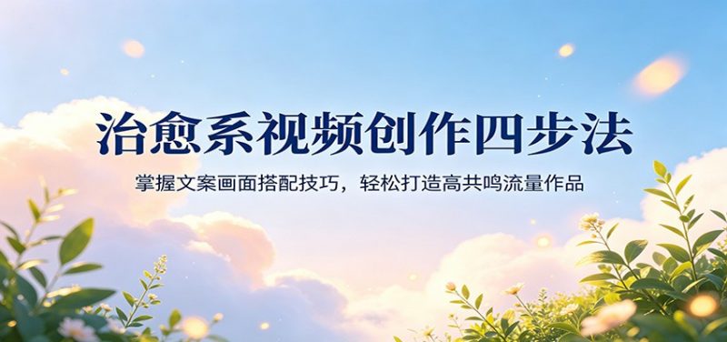 治愈系视频创作四步法：掌握文案画面搭配技巧，轻松打造高共鸣流量作品-玻哥网络技术工作室