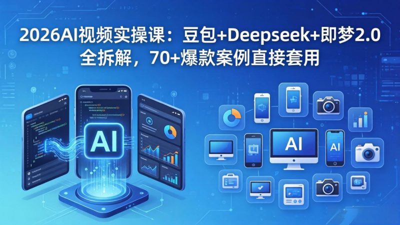 2026AI视频实操课：豆包+Deepseek+即梦2.0全拆解，70+爆款案例直接套用-玻哥网络技术工作室
