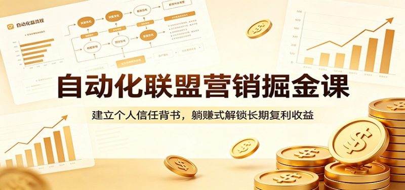 自动化联盟营销掘金课：建立个人信任背书，躺赚式解锁长期复利收益-玻哥网络技术工作室