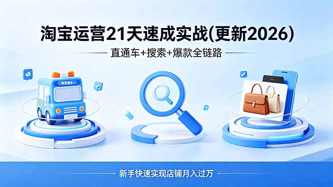 淘宝运营21天速成实战(更新4月-玻哥网络技术工作室