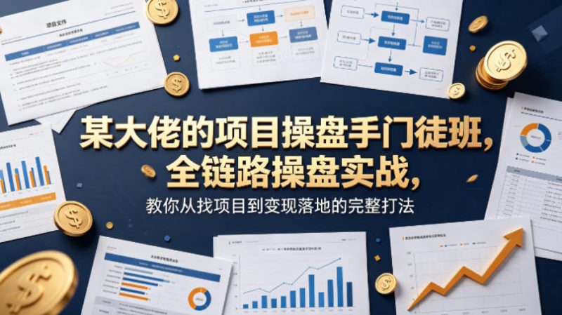 某大佬的项目操盘手门徒班，全链路操盘实战，教你从找项目到变现落地的完整打法-玻哥网络技术工作室
