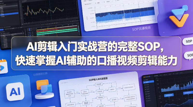 AI剪辑入门实战营的完整SOP，快速掌握AI辅助的口播视频剪辑能力-玻哥网络技术工作室