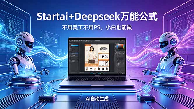 AI自动做电商详情页：Startai+Deepseek万能公式，不用美工不用PS，小白也能做-玻哥网络技术工作室