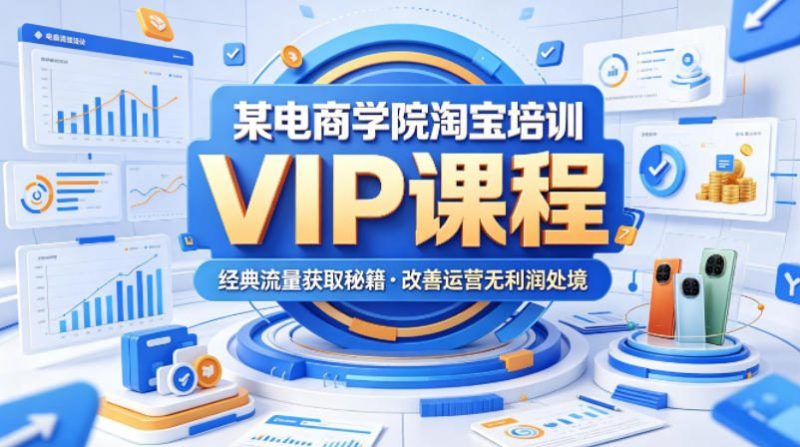 某电商学院淘宝培训VIP课程,各种经典有用的流量获取秘籍,改善运营产品没利润的处境(2026年5月)-玻哥网络技术工作室