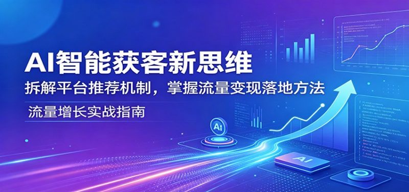 AI智能获客新思维:拆解平台推荐机制,掌握流量变现落地方法-玻哥网络技术工作室