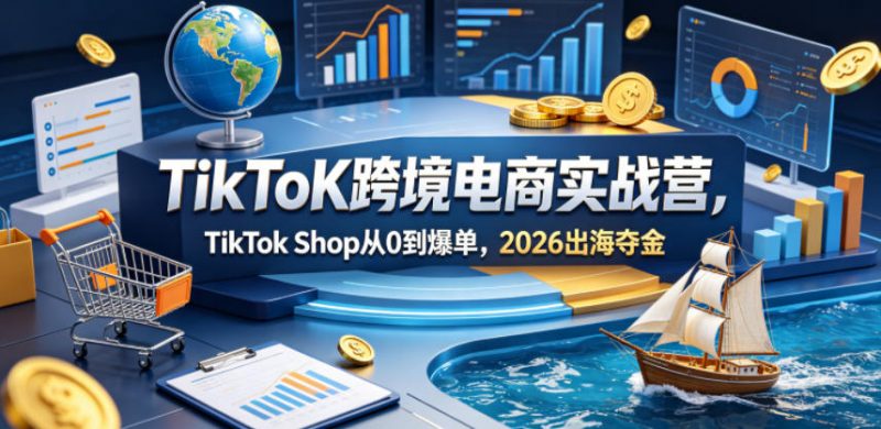 TikToK跨境电商实战营，TikTok Shop从0到爆单，2026出海夺金-玻哥网络技术工作室