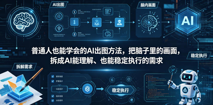 普通⼈也能学会的AI出图⽅法，把脑子里的画面，拆成AI能理解、也能稳定执行的需求【文档】-玻哥网络技术工作室
