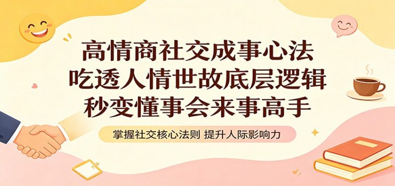 高情商社交成事心法:吃透人情世故底层逻辑,秒变懂事会来事高手-玻哥网络技术工作室