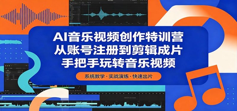 AI音乐视频创作特训营:从账号注册到剪辑成片,手把手玩转音乐视频-玻哥网络技术工作室