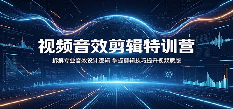 视频音效剪辑特训营：拆解专业音效设计逻辑，掌握剪辑技巧提升视频质感-玻哥网络技术工作室