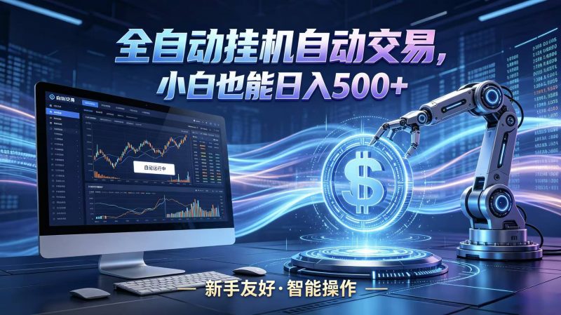 全新智能化交易助手，傻瓜式操作，小白也能快速上手，轻松实现日入500+-玻哥网络技术工作室