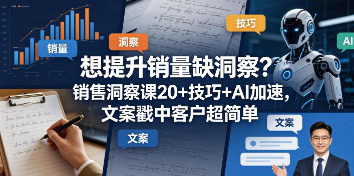 想提升销量缺洞察？销售洞察课20+技巧+AI加速，文案戳中客户超简单【原创双语字幕】-玻哥网络技术工作室