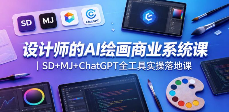 设计师的AI绘画商业系统课｜SD+MJ+ChatGPT全工具实操落地课-玻哥网络技术工作室