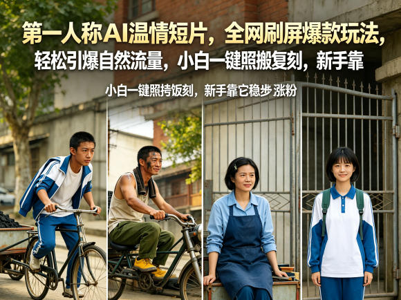 第一人称AI温情短片，全网刷屏爆款玩法，轻松引爆自然流量，小白一键照搬复刻，新手靠它稳步涨粉-玻哥网络技术工作室