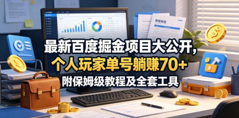 最新百度掘金项目大公开，个人玩家单号躺賺70+，附保姆级教程及全套工具【揭秘】-玻哥网络技术工作室
