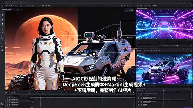 AIGC影视剪辑进阶课：DeepSeek生成脚本+Martini生成视频+剪辑后期，完整制作AI短片-玻哥网络技术工作室