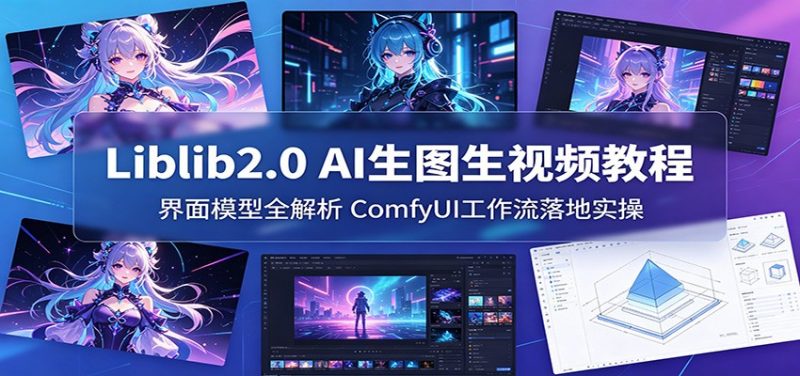 Liblib2.0 AI生图生视频教程：界面模型全解析，ComfyUI工作流落地实操-玻哥网络技术工作室