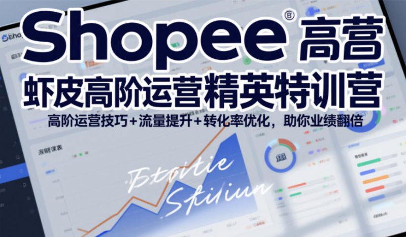 Shopee虾皮高阶运营精英特训营，高阶运营技巧+流量提升+转化率优化，助你业绩翻倍(更新26年5月)-玻哥网络技术工作室