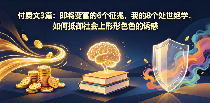 付费文3篇：即将变富的6个征兆，我的8个处世绝学，如何抵御社会上形形色色的诱惑-玻哥网络技术工作室