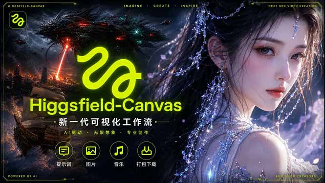 Higgsfield Canvas AI视频制作详解，节点式工作流搭建，重构新式视频创作完整教程-玻哥网络技术工作室