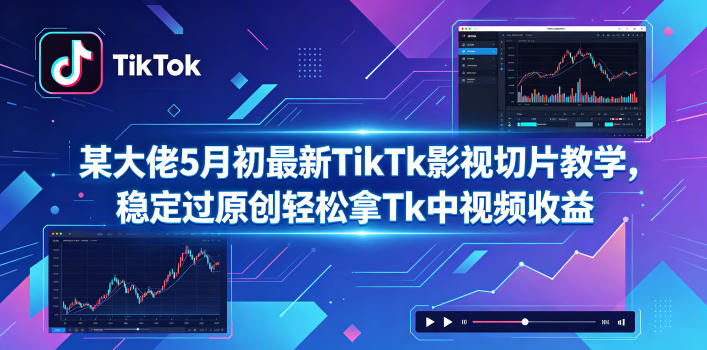 某大佬5月初最新TikTk影视切片教学，稳定过原创轻松拿Tk中视频收益-玻哥网络技术工作室